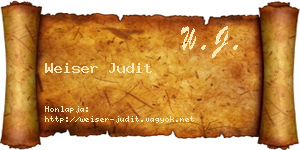 Weiser Judit névjegykártya